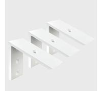 WINKER Countertop Support Bracket 2 Pack Heavy Duty 3/8" Thick Hidden L Shelf Bracket 8" x 6" x 2.5" Metal Corbels for Quartz/Granite/Wood/Concrete/Laminate Countertops, White