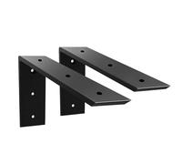 Winker Countertop Support Bracket 2 Pack Heavy Duty Hidden L Shelf Bracket 6" x 6" x 2.5" Metal Corbels for Quartz/Granite/Wood/Concrete/Laminate Countertops, Black