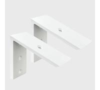 WINKER Countertop Support Bracket 2 Pack Heavy Duty Hidden L Shelf Bracket 6" x 6" x 2.5" Metal Corbels for Quartz/Granite/Wood/Concrete/Laminate Countertops, White