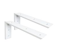 WINKER Countertop Support Bracket 2 Pack White Heavy Duty Metal L Brackets 12" x 6" x 2.5" for Quartz/Granite/Wood/Concrete/Laminate Countertops