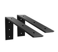 WINKER Countertop Support Brackets 2 Pack Heavy Duty Metal L Brackets 8" x 6" x 2.5" Black Wall Mount for Quartz/Granite/Wood/Concrete/Laminate Countertops