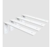 WINKER Countertop Support Brackets 2 Pack White Metal L Brackets 18" x 8" x 2.5" Heavy Duty Wall Mount Corbels for Quartz/Granite/Wood/Concrete/Laminate Countertops