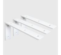 WINKER Countertop Support Brackets 2 Pack White Metal L Brackets 18" x 8" x 2.5" Heavy Duty Wall Mount Corbels for Quartz/Granite/Wood/Concrete/Laminate Countertops