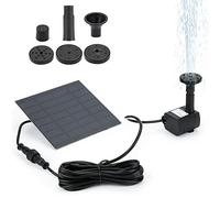 Winkeyes Solar Fountain Pump, Decorative, Black, Solar Powered Water Pump Kit for Bird Bath, Fish Tank, Small Pond, Garden and Lawn