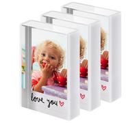 WINKINE Mini Frames for Instax, 3 Pack Polaroid Frames Clear Cute Picture Frames for Tabletop & Desktop, Freestanding Sliding Photo Display for Fujifilm & Polaroid Film