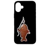 Winking Chocolate Fish Funny April Fools Fishing Design Case for iPhone 16 Plus