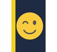 Winking Emoji Numbered Journal: Dark Blue Notebook: 6x9 Blank Lined Paper with Page Numbers for Daily Writing, Goal Tracking & Creative Notetaking (Emoticons)