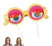 Winking Eye Glasses for Performances, Funny Glasses with Manual Blink Action, Lightweight Novelty Glasses for Shows, Parties & Photos (Yellow)