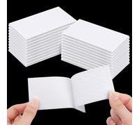 WINKIO 20 PCS Double Sided Sticky Pads Extra Strong, 50mm x 100mm White Strong Adhesive Strips, Extra Sticky Hook and Loop,Strong Heavy Duty Adhesive Pads for Mounting, Hanging or Organizing Items