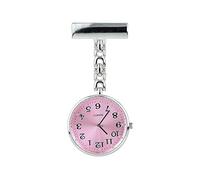 WINKLES Silver and Pink Nurse Fob Watch Gift Set | Portable Paramedic Brooch Pocket Watch with Clip