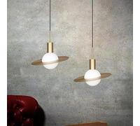 Winlams Modern Flying Saucer Planet Chandelier Pendant Light Luxury Planet Lamp Restaurant Bedroom Bedside Clothing Store Bar Creative Golden Chandelier