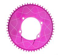 Winlaovate Aluminium Alloy Single Chainring BCD110mm 4 Bolt 3mm Offset Narrow Wide Pink Bike Chainwheel Anti Drop R7000 R8000 R9100 Road Crankset(54T)
