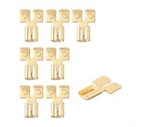 Winlaovate Double-Piggyback Spade Connector, Electrical 2-Way Wire Terminal with Quick Disconnect-Dual Male Single Female Brass Terminal, 6mm Tab, 15mm(8pcs)