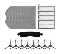 Winlaovate Main Side Brush Replacement Kit with Roller Brush, Vacuum Filter, and Microfiber Mop Cloth Compatible with For Eufy X8 Pro Series and X8 Pro SES Robotic Vacuums(B)