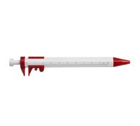 Winlaovate Vernier Caliper Roller Ball Pen - 0-100 mm Measuring & Writing Tool for Engineering Students, Drafting, Mechanical Drawing, and Workshop Use(Red)