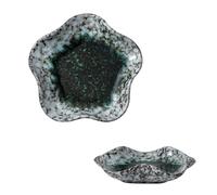 Winlauyet Ceramic Spoon Rest with Kiln-Transformed Glaze for Stove Top, Large Utensil Holder & Multi-Purpose Dish for Kitchen Counter- Microwave & Dishwasher Safe (Speckled Emerald)