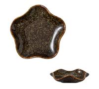 Winlauyet Ceramic Spoon Rest with Kiln-Transformed Glaze for Stove Top, Large Utensil Holder & Multi-Purpose Dish for Kitchen Counter- Microwave & Dishwasher Safe (Speckled Amber)