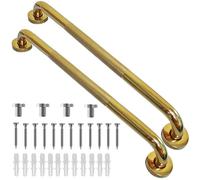 Winllingal Grab Bars for Bathtubs and Showers 2 Pack 24 Inch- Safety Bathroom Handicap Grab Bar for Seniors - Anti-Slip Grab Bars for Shower- Shower Handles for Elderly(Gold)