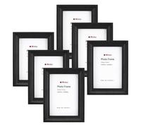 Winlor Mini Picture Frames 2.5x3.5 Inch (6-Pack) Small Polaroid Photo Frame Set For Family, Table & Wall, Home & Office Decoration, Black
