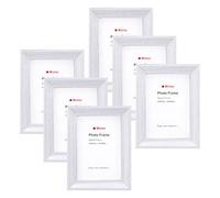 Winlor Mini Picture Frames 2.5x3.5 Inch (6-Pack) Small Polaroid Photo Frame Set For Family, Table & Wall, Home & Office Decoration, White