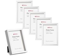 Winlor Mini Picture Frames, 6 Pack, 2.5x3.5 inch Small Photo Frames, Multi-Display Options for Desk, Shelf, Wall Mount - Perfect for Baby Photos, Polaroids, and Gifts, Silver