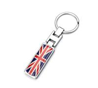 Winluu British Flag Keychain UK Flags Metal Key Ring Union Jack Keychains Emblem Badge Britain Keyring Chain,2.7inch England Flag Keychain, Blue Yellow, 7x1.1cm / 2.7x0.43inch