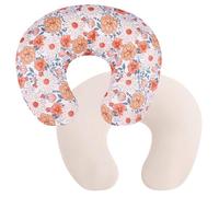 Winmany 2 Pack Feeding Pillow Cover Removable Baby Nursing Pillow Cover Breastfeeding Pillow Cover Slipcover for Boys Girls Comfortable & Breathable & Washable 22.5 x 18 (Yellow Flower+Beige)