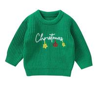 Winmany Baby Christmas Sweater Toddler Boys Girls Knit Xmas Pullover Outfit Kids Fall Winter Clothes (UK, Age, 12 Months, 18 Months, Green)