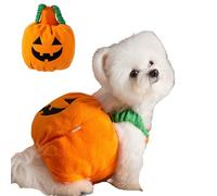 Winmany Cute Pumpkin Costume for Small Dogs Cats Lightweight Pet Halloween Outfit Funny Fall Apparel for Pets Party Cosplay Photoshoot (XL)