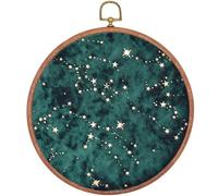 Winmany Felt Wall Hanging Brooch Jewelry Storage Display Stand Enamel Pin Display Holder Earrings Necklace Glitter Pin Display Board with stars Pin Collection Display Canvas/leather Embroidery Hoop