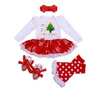 Winmany Newborn Baby Girls Christmas Romper Tutu Dress Outfit Headband Leg Warmer Shoes