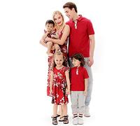 Winmany Summer Family Matching Set Cotton Floral Print Mother Daughter Ruffles Dress Skirt Baby Bodysuit Dad Son T-Shirt Outfits (18-24Months, Baby)