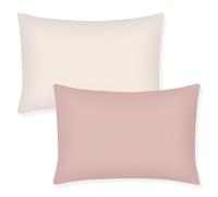 Winmany Toddler Cotton Muslin Pillowcases Baby Girl Boy Pillow Case Travel Cushion Pillow Covers with Envelope Design Cot Bed Accessories Fit for 13"x18" 14" x 19" 12"x16" Pillow (Sand Red+Beige)