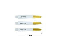 WINMAU Dart Shaft - Vecta Blade360 Polycarbonate Dart Stems - 1 Set per pack (3 darts Shafts in total) - Professional Darts Accessories - White & Gold Intermediate Shafts