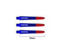 WINMAU Dart Shaft - Vecta Blade360 Polycarbonate Dart Stems - 1 Set per pack (3 darts Shafts in total) - Professional Darts Accessories - Blue & Red Intermediate Shafts