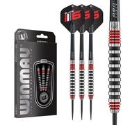 WINMAU Advance 500 Series Tungsten Red 24 Gram Steeltip Darts Set with Flights and Shafts (Stems)