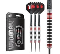 WINMAU Advance 500 Series Tungsten Red 26 Gram Steeltip Darts Set with Flights and Shafts (Stems)