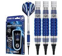 WINMAU Andy Fordham 20 gram Softip Tungsten Darts Set with Flights and Stems (Shafts)