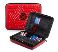 WINMAU | Armor G4 Darts Case | Holds Assembled Darts & Accessories | Red | Spacious Impact-Proof Dart Case | Holds 4 Full Darts Sets & Dart Accessories: Dart Flights, Dart Stems, Points | 24x18.5x6cm