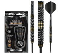 WINMAU Aspria Tungsten Steeltip Dart Set 24 gram with Prism Delta Flights and Prism Force Shafts (Stems)