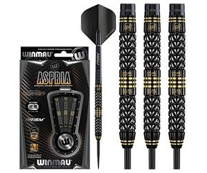 WINMAU Aspria Tungsten Steeltip Dart Set 22 gram with Prism Delta Flights and Prism Force Shafts (Stems)