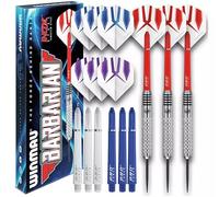 WINMAU Barbarian Pro 22 g professional tungsten style darts with flights and shafts (waves)