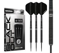 WINMAU Blackout Series 21g Parallel Steel Tip Dart Set | 90% Tungsten Darts - Professional Darts Set with Dart Flights & Shafts