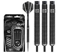 Winmau Blackout 90% Tungsten Steel Tip Darts - Straight Ringed Barrel