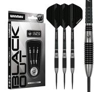 Winmau Blackout 2 Darts | 90% Tungsten | Classic Style | 21g-26g Steel Tip Darts 24g