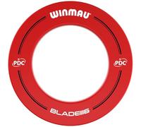 WINMAU | Blade 6 | PDC Endorsed | Dart Board Surround Ring | Red