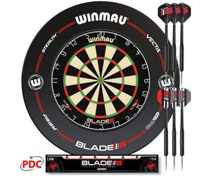 Winmau Blade 6 Professional Dartboard Surround and Darts Set