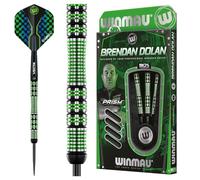 WINMAU Brendan Dolan 21 Gram Professional Tungsten Darts Set with Flights and Stems (Shafts)