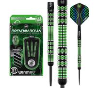 WINMAU Brendan Dolan 21 Gram Professional Tungsten Darts Set with Flights and Stems (Shafts)