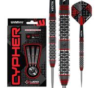 WINMAU Darts Cypher 22g 90% Tungsten Steel Tip Darts Set with Dart Flights and Dart Shafts (Stems)